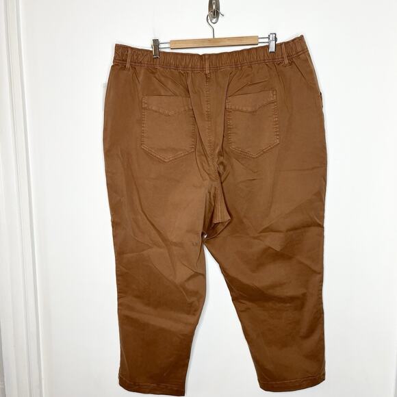 Sonoma High Rise Straight Cropped Pants Brown Womens Size 2X Utility Ankle - Picture 4 of 5